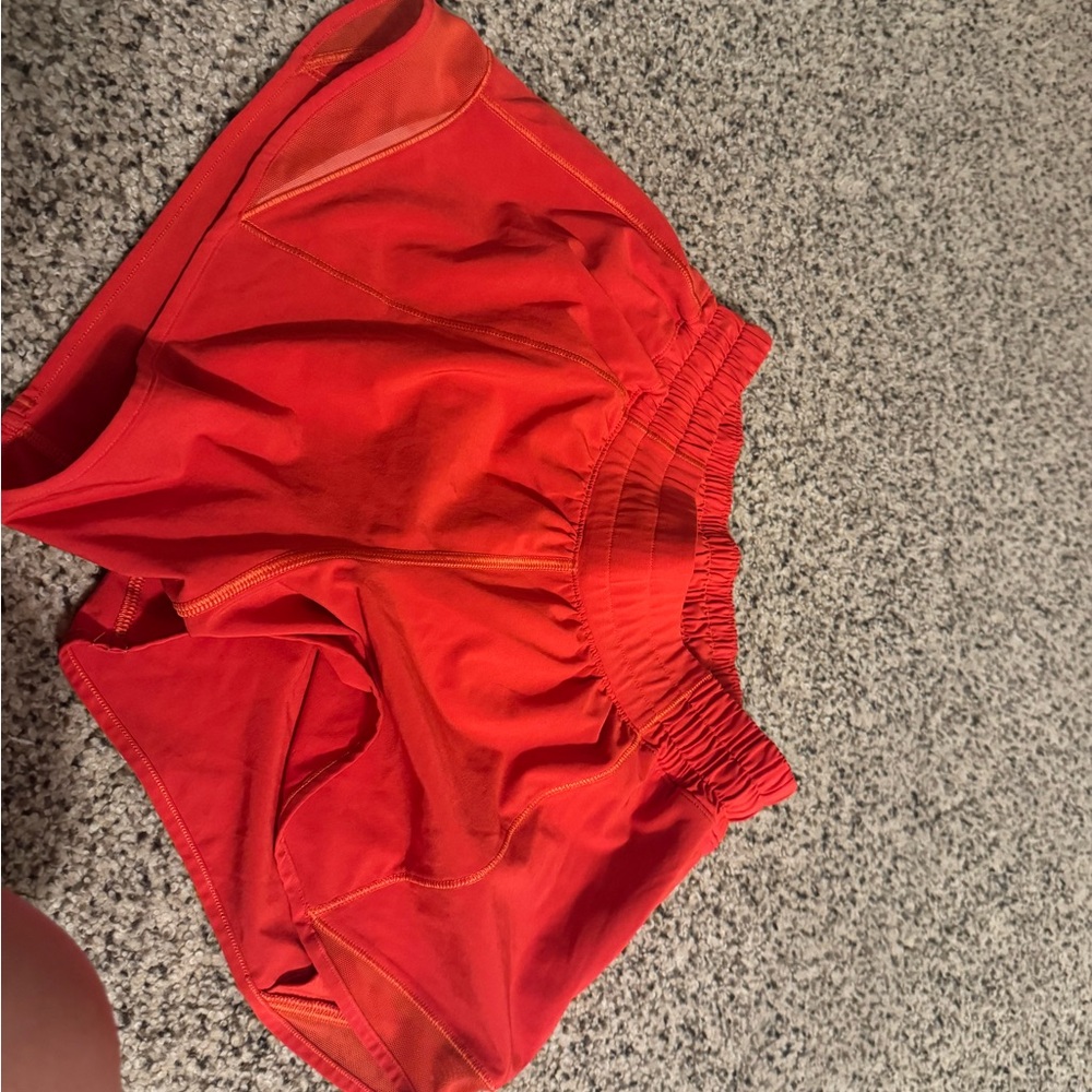 Lululemon Athletica Red Athletic Shorts Lightweight Relaxed Fit